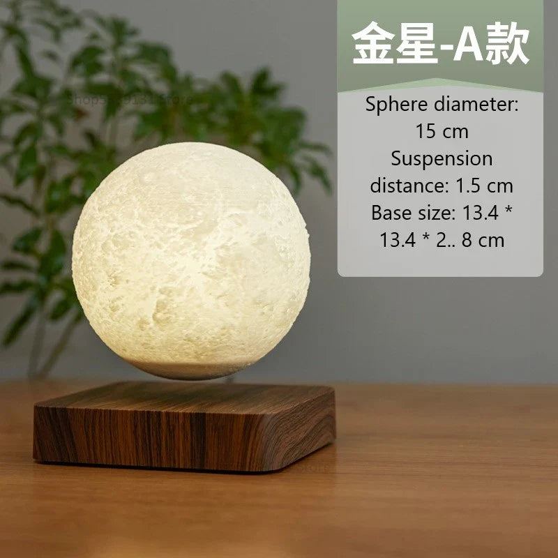 Afralia™ Levitating Moon Lamp: LED Touch Night Light for Bedroom Decor & Gift