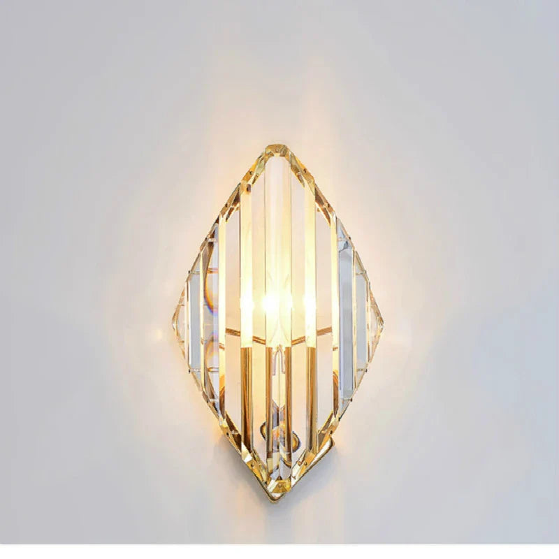 Afralia™ Crystal Wall Lamp: Modern Sconce Light Fixture for Luxury Living Room, Bedroom, Hotel Hallway