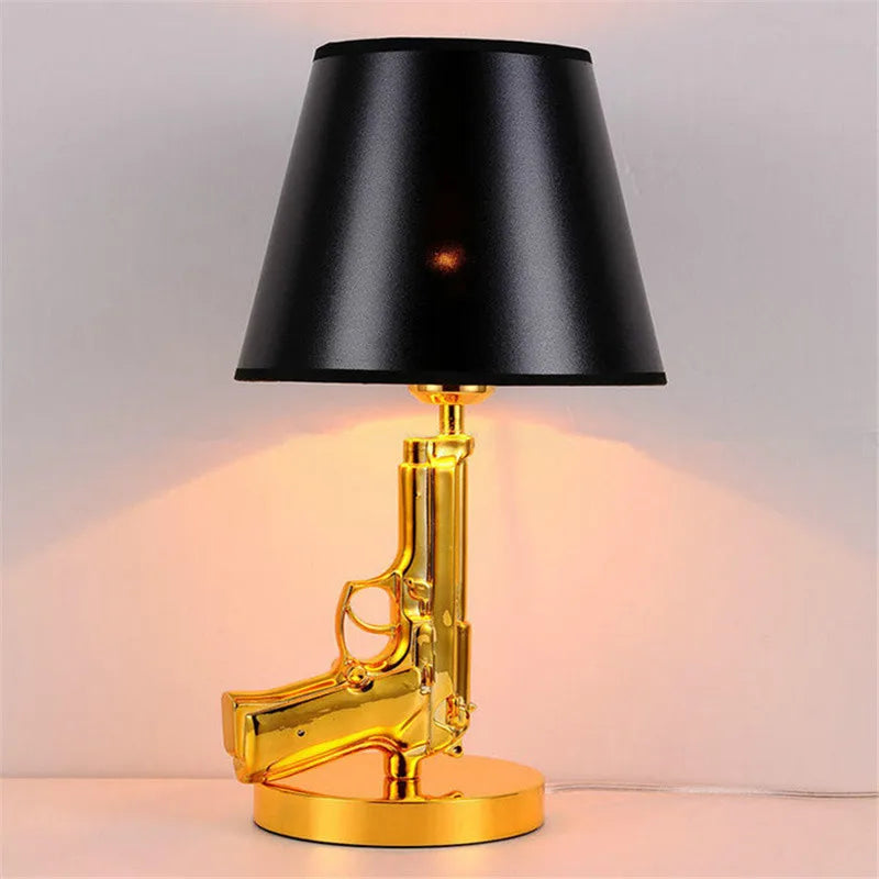 Afralia™ Luxe Gold AK47 LED Floor Lamp for Modern Living Room & Bedroom Decor