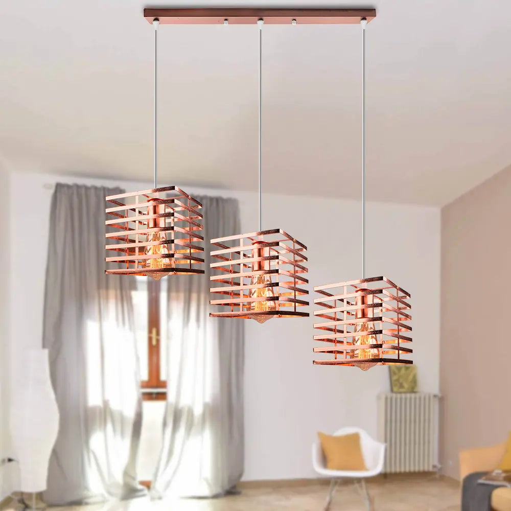 Afralia™ Industrial Vintage LED Pendant Light for Home Living Room Decor