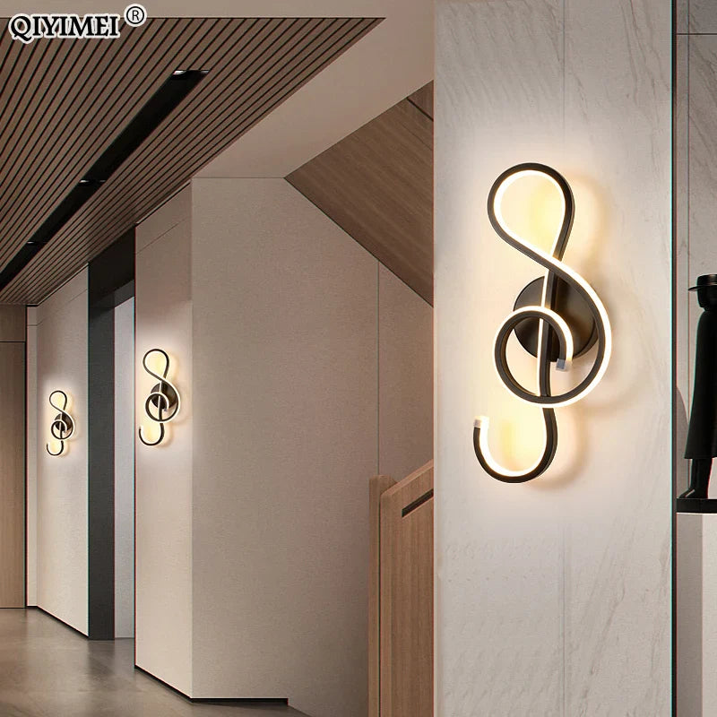 Afralia™ Modern Minimalist Wall Lamps LED Indoor Bedroom Lighting Black White-Luster Aisle Decor