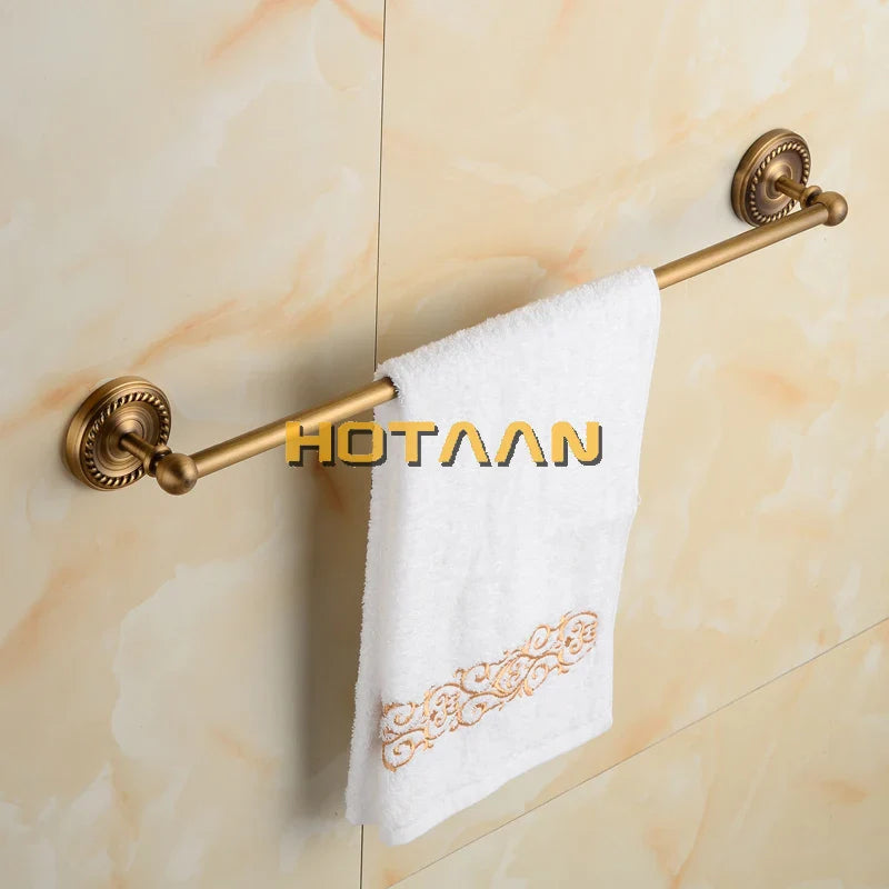 Afralia™ Brass Single Towel Bar in Antique Finish for Stylish Bathroom Décor