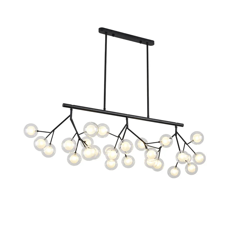 Afralia™ LED Glass Ball Branch Chandelier | Modern Firefly Art Decor Lighting