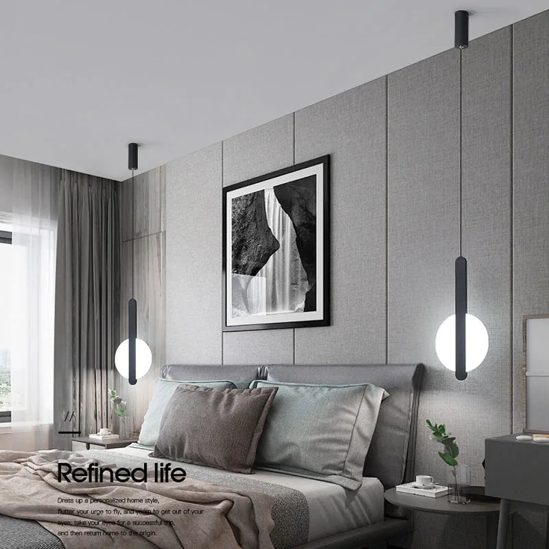 Afralia™ Nordic LED Pendant Lamp: High Ceiling Lighting for Bedside & Living Room