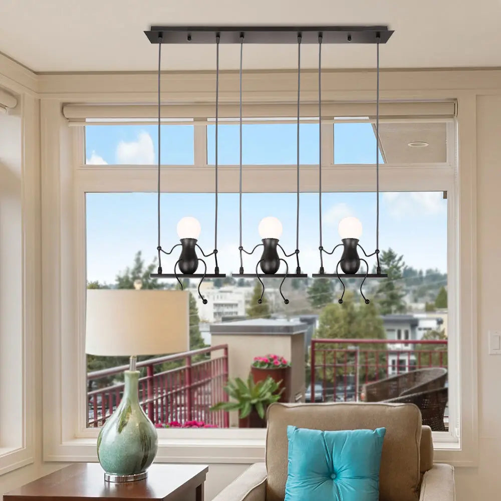 Afralia™ Humanoid Creative Pendant Light - Modern Indoor Chandelier for Home Décor