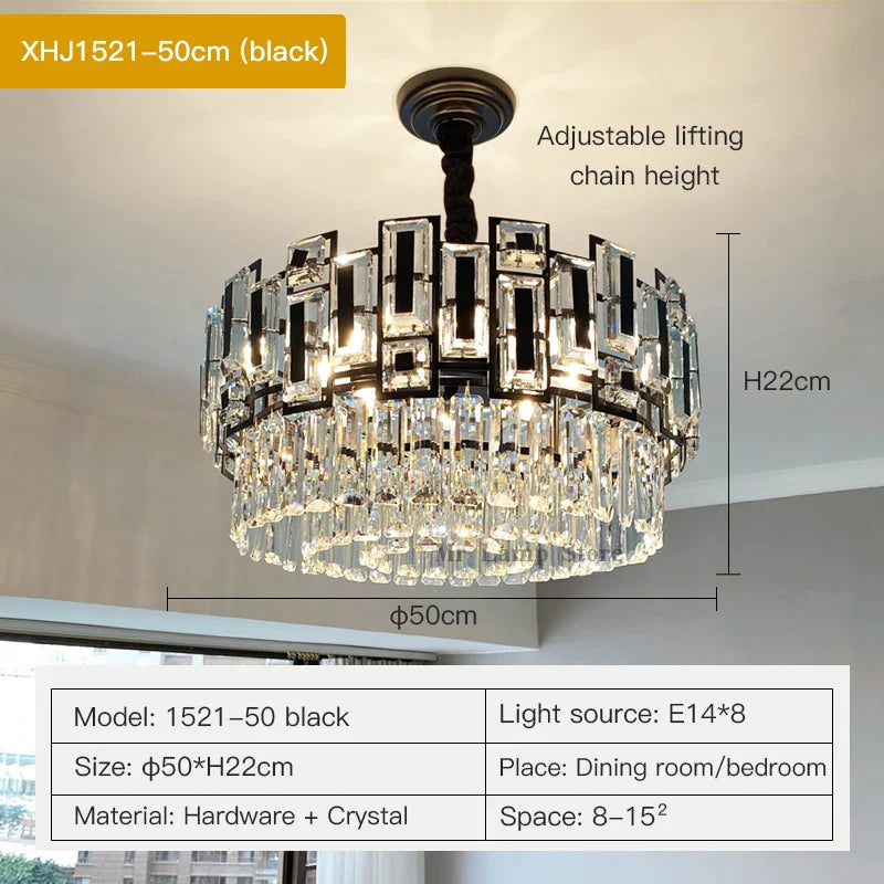 Afralia™ Crystal Chandelier: Elegant Lighting for Home, Living Room, Bedroom, Kitchen