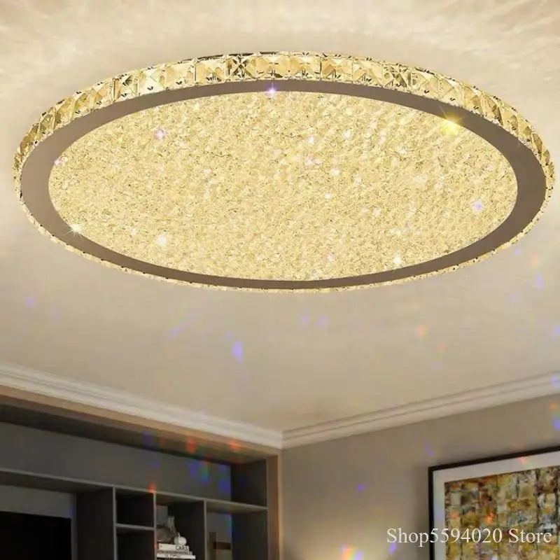 Afralia™ Crystal Luxury LED Ceiling Light for Modern Home Decor