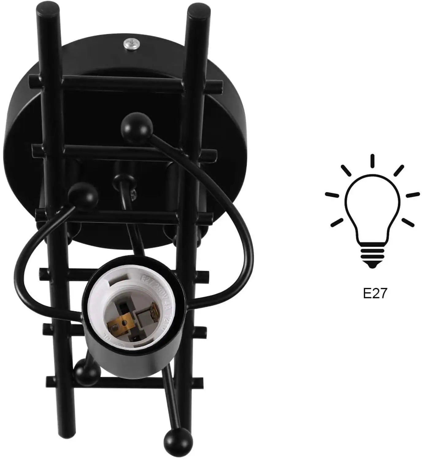 Afralia™ Modern Iron Wall Sconce Light for Bedroom Kids Room Kitchen