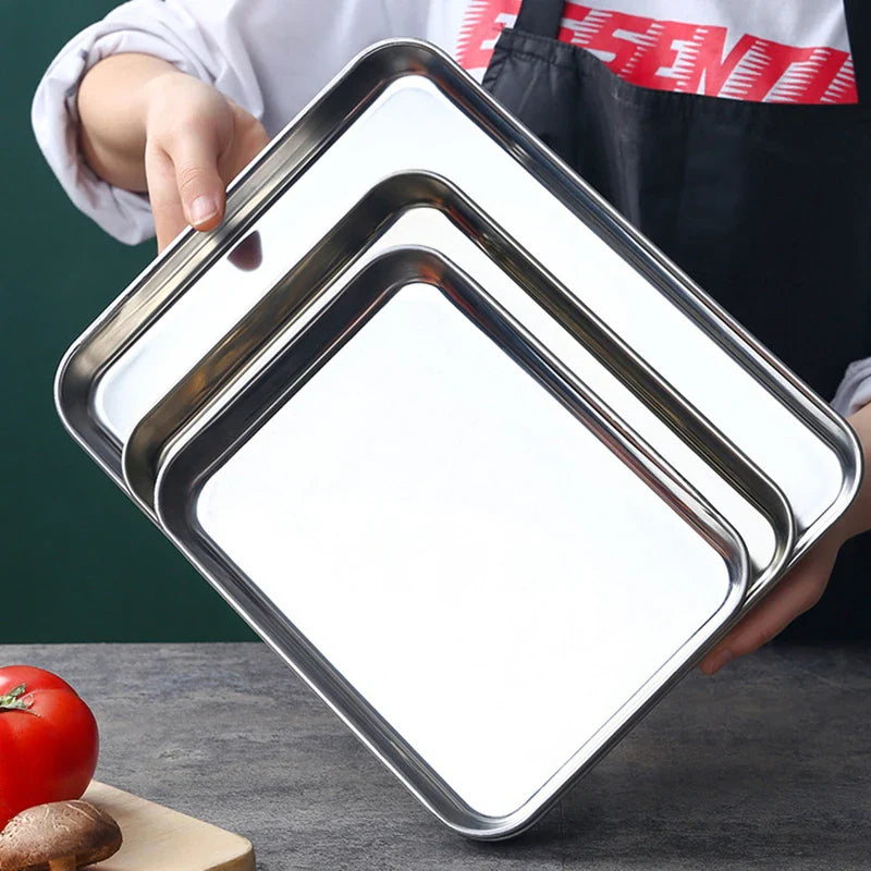 Stainless Steel Grilled Fish Tray by Afralia™: Multi-Use Food Storage Container