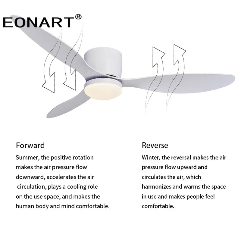 Afralia™ 52" Black DC Ceiling Fan with LED Light and Remote Control