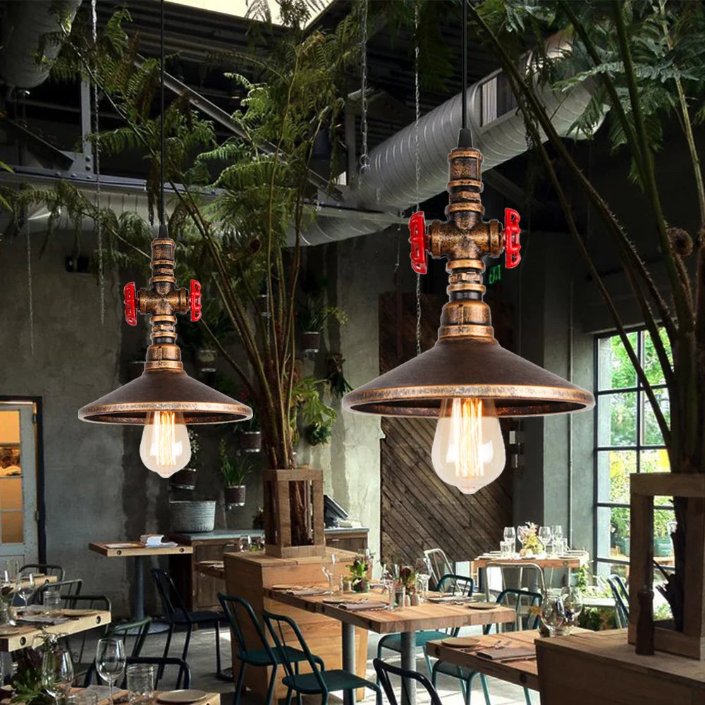 Afralia™ Retro Loft Pendant Lamp LED Chandelier for Home Kitchen Lighting