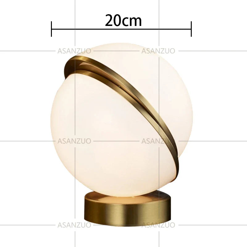 Afralia™ White Round Ball Table Lamp | Modern Nordic Design for Bedroom Living Room Hotel