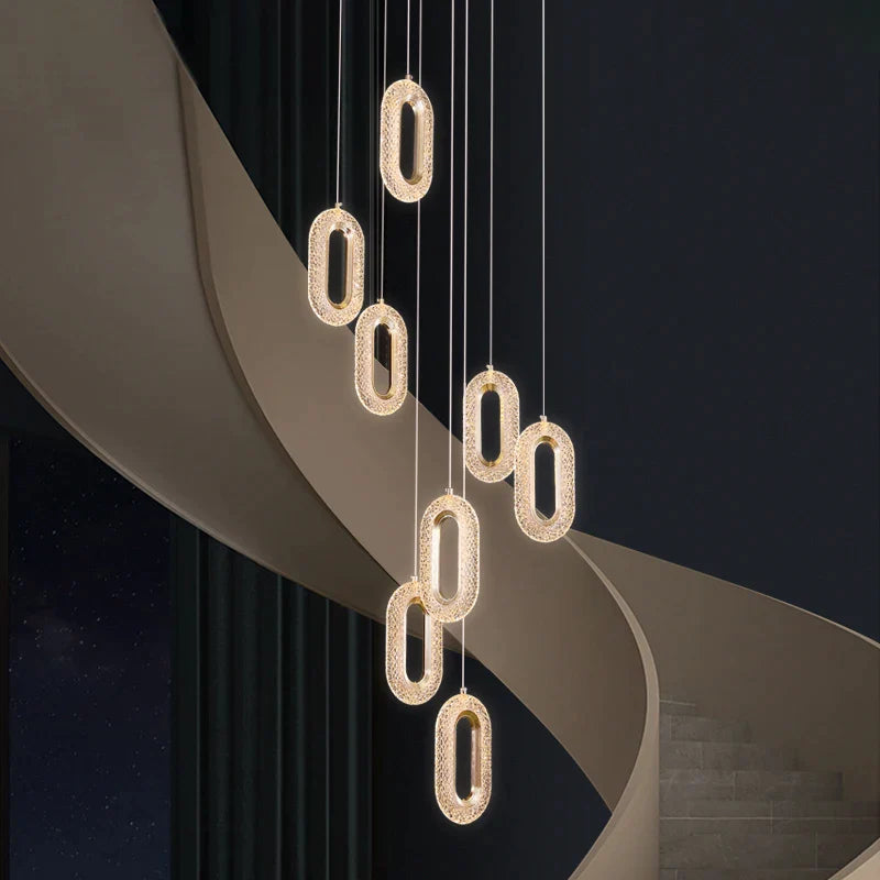 Afralia™ Duplex Crystal Chandelier: Luxury Cantilevered Pendant Light for Villa Living Room & Staircase