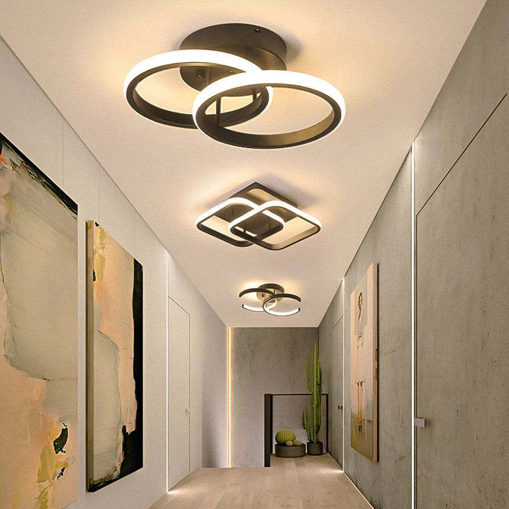 Afralia™ Modern LED Ceiling Lamp for Indoor Lighting Minimalist Chandelier
