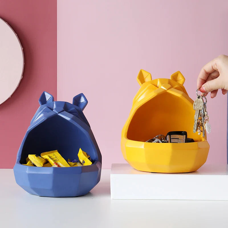 Afralia™ Modern Dog Cat Figurine Storage Box for Home Office Decor