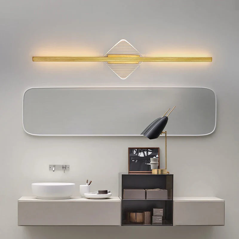 Afralia™ LED Mirror Wall Lamp for Modern Minimalist Decor