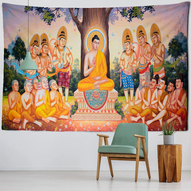 Afralia™ Buddha Tapestry Wall Hanging for Bedroom Decor & Meditation Room