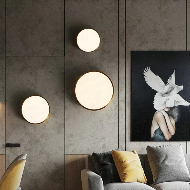 Afralia™ Copper Thin LED Round Ceiling Light for Bedroom, Living Room, and Dining Room