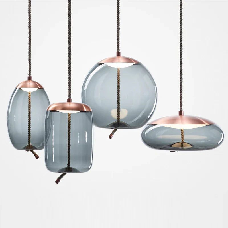 Afralia™ Nordic Glass LED Pendant Lights: Modern Art Luminaria for Home Dining Room