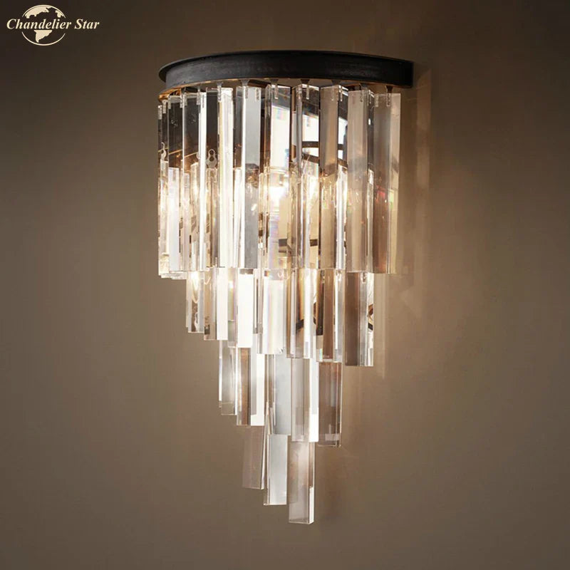 Afralia™ Crystal Wall Lamp: Postmodern Luxury for Bedroom, Living Room, Hotel - Creative Indoor Lighting