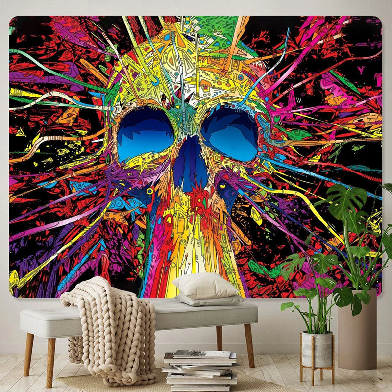 Afralia™ Psychedelic Tapestry Hippie Bohemian Sofa Blanket - Large Size Home Decor