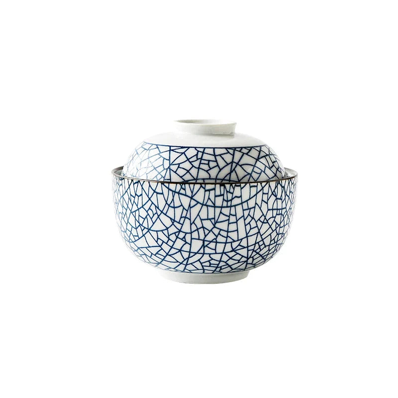 Afralia™ Japanese Style Ceramic Soup Bowl - Eco-Friendly Under Glazed Tureen