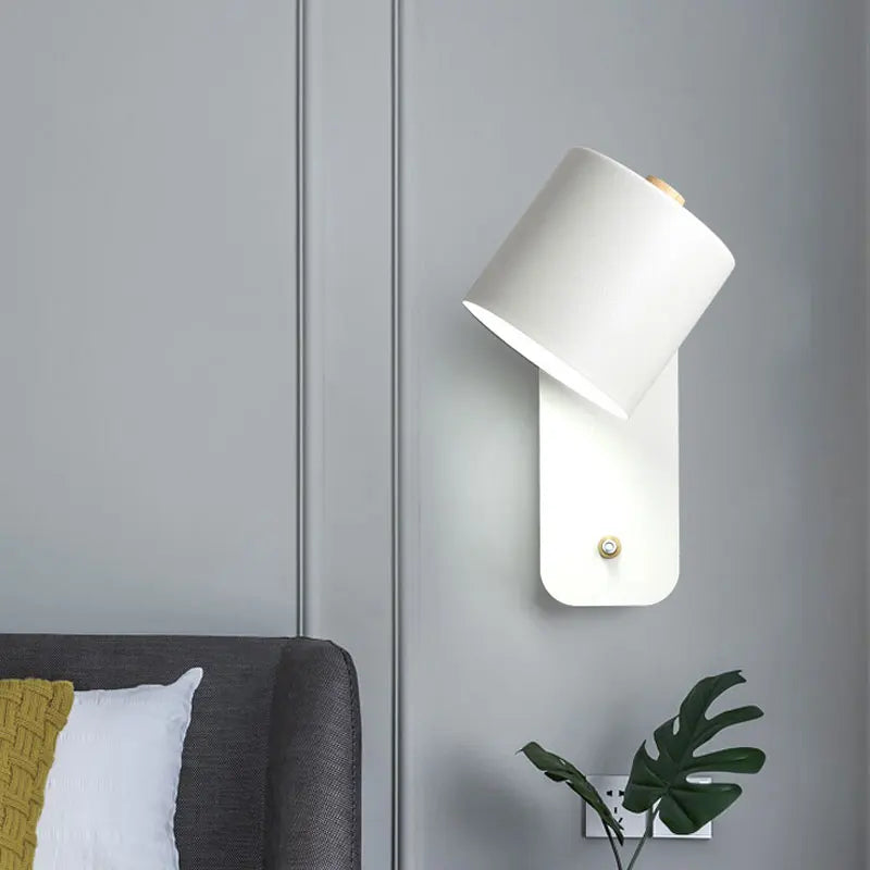 Afralia™ Nordic LED Wall Light 5W Iron & Wood Modern Home Improvement Bedroom Lamp