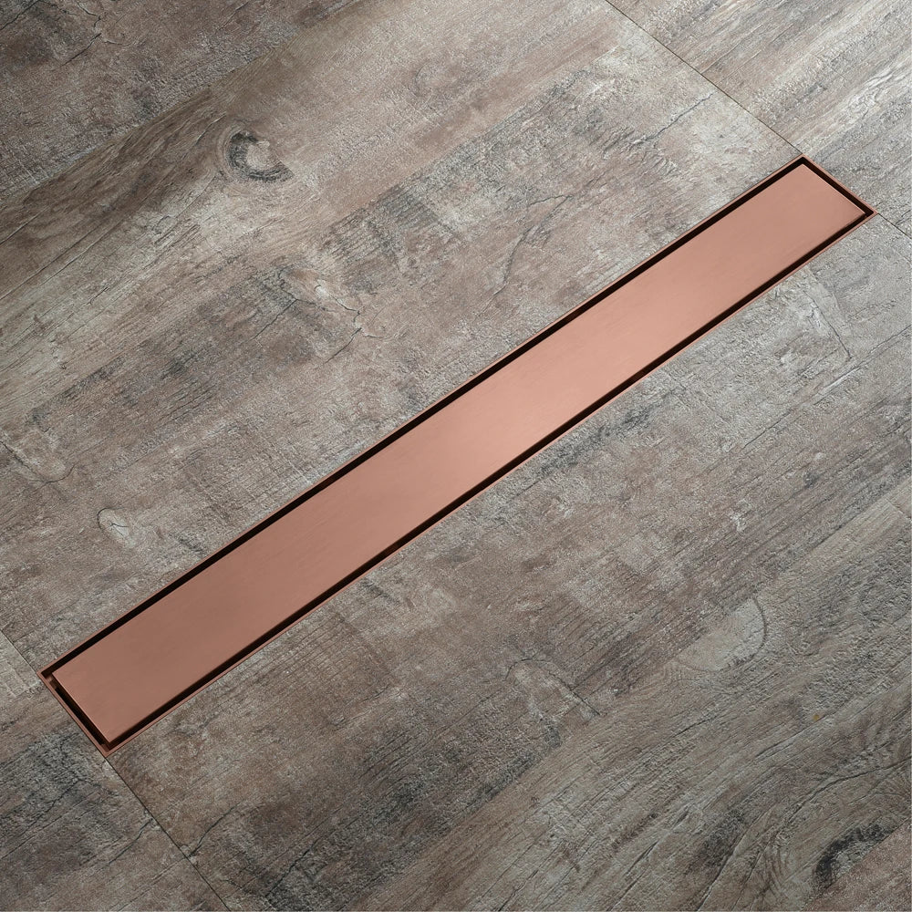 Afralia™ 60cm Rose Gold Bathroom Floor Drain Strainer, Deodorant Conceal Shower Drain