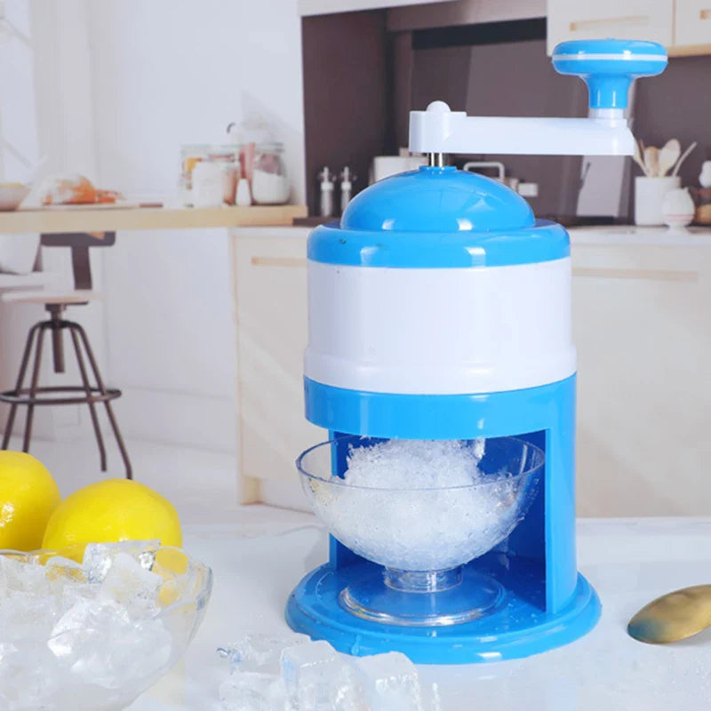 Afralia™ Mini Ice Crusher Hand-Cranking Shaved Ice Machine - Practical Ice Cream Tool