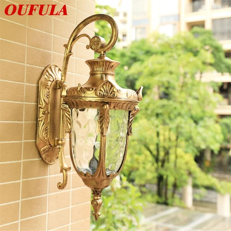 Afralia™ Bronze LED Outdoor Wall Lamp Classical Retro Sconces for Home Aisle