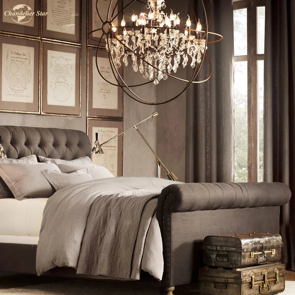 Afralia™ Crystal LED Chandelier: Contemporary Orb Pendant Light for Home Decor