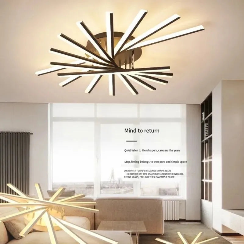 Afralia™ LED Ceiling Chandelier Indoor Lighting Living Room Bedroom Hall Aisle Lustre Fixture
