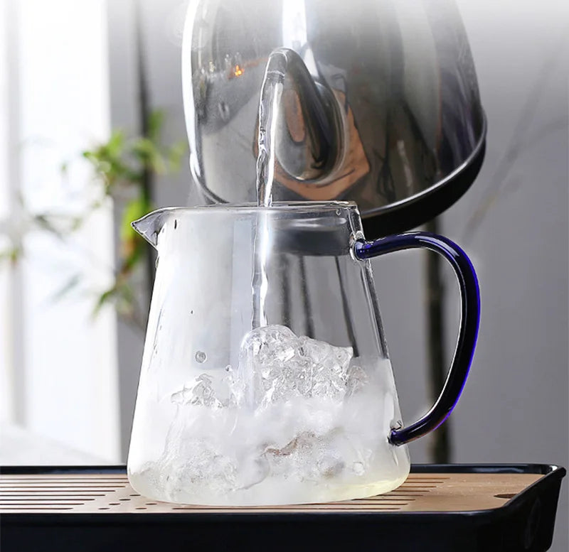 Afralia™ Glass Teapot 550ml: Heat-resistant, Direct Fire Heating, Strainer Filter, Coffee Pot