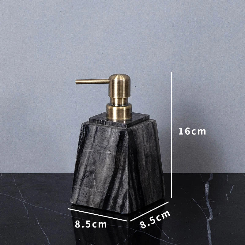 Afralia™ Ancient Wood Grain Marble Bathroom Set with Luxury Accessories