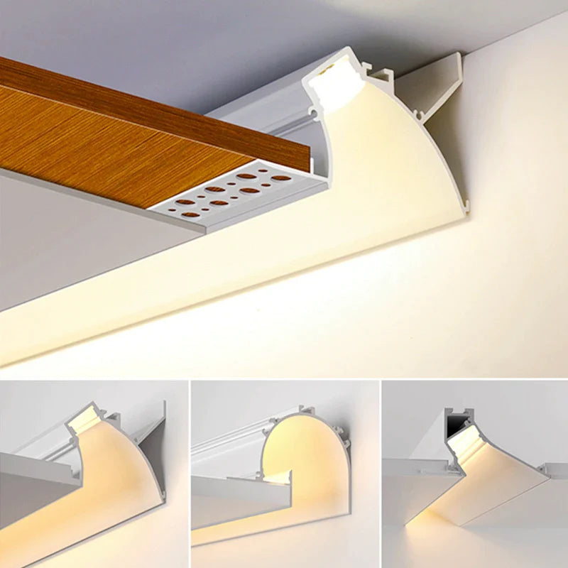 Afralia™ 1m Trimless LED Aluminum Profile for Hidden Backlighting Line