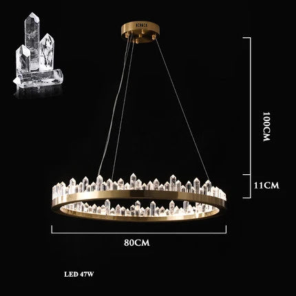 Afralia™ Dimmalbe LED Crystal High Ceiling Chandelier for Living Room