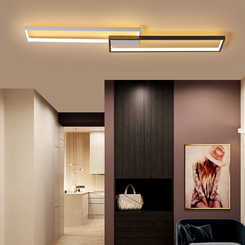 Afralia™ Rectangular LED Ceiling Lamp: Modern Minimalist Lighting for Office, Living Room, Aisle, Corridor