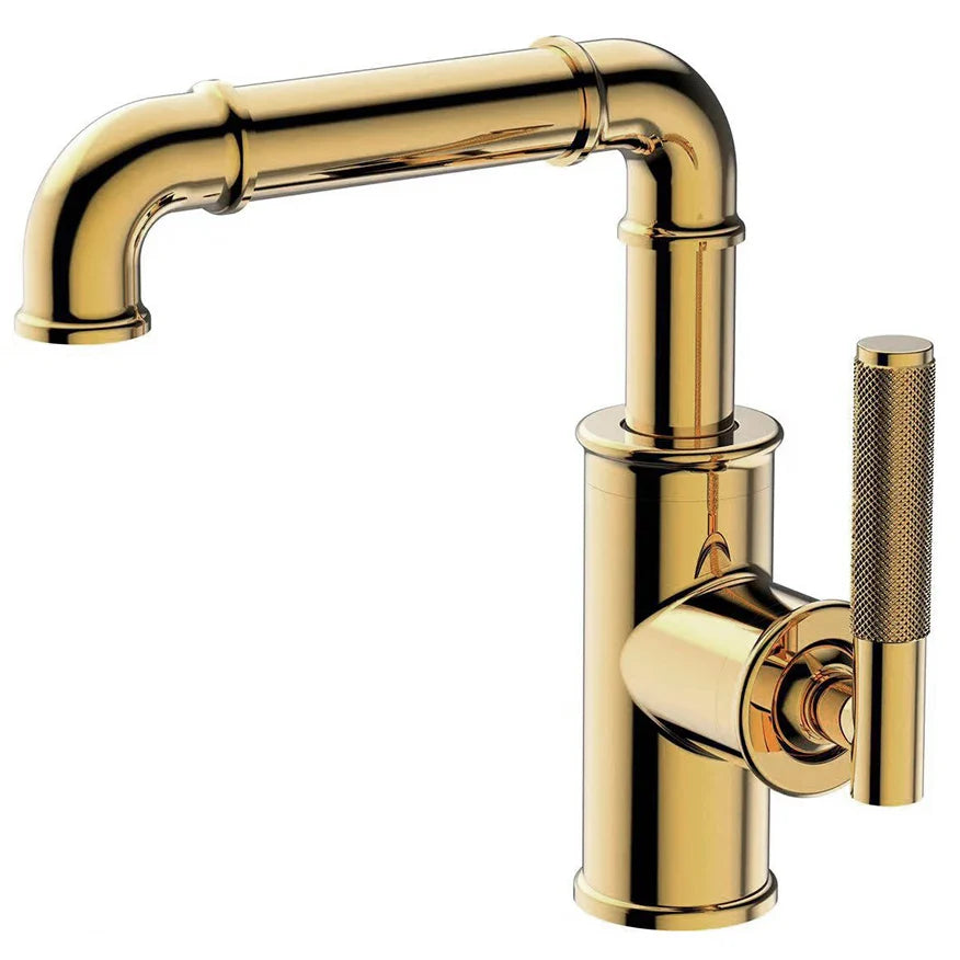 Afralia™ Gold Brass Basin Faucet: Hot & Cold Water Mixer Tap for Modern Bathrooms