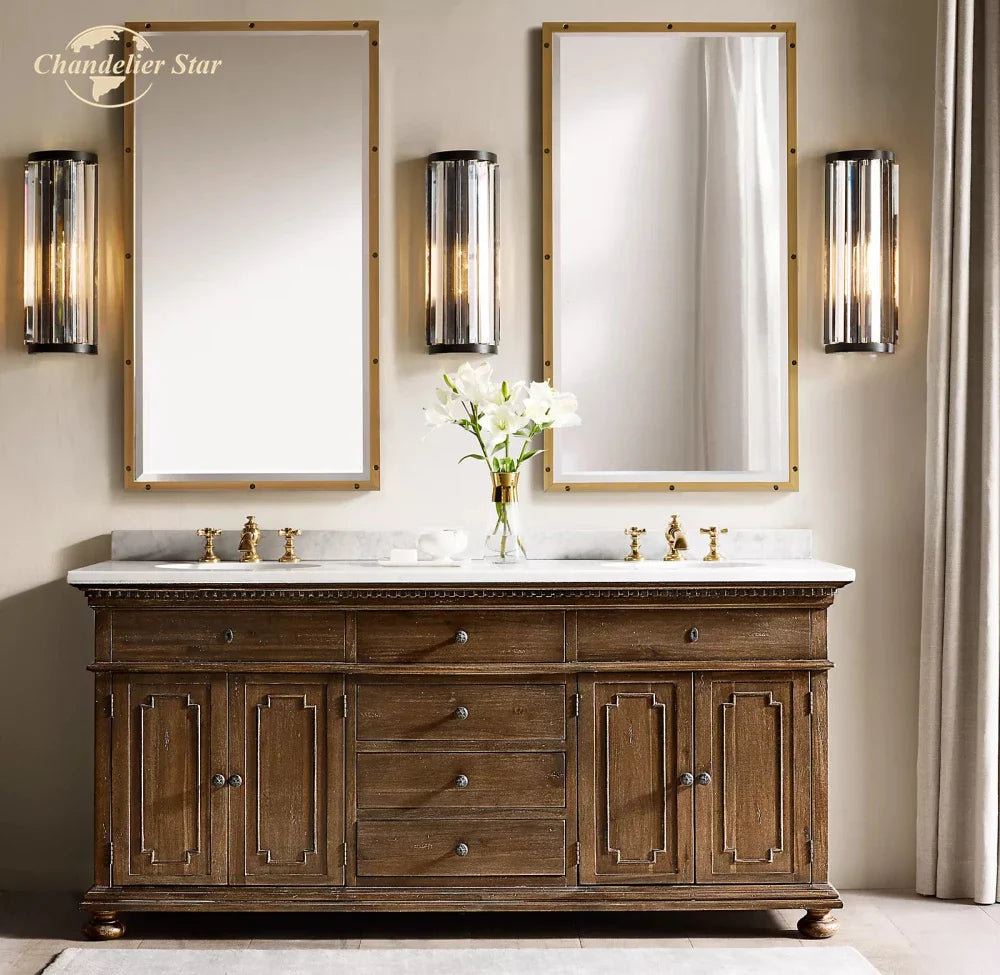 Afralia™ Crystal Prism LED Wall Sconce - Modern Black Lustre Lighting Fixtures