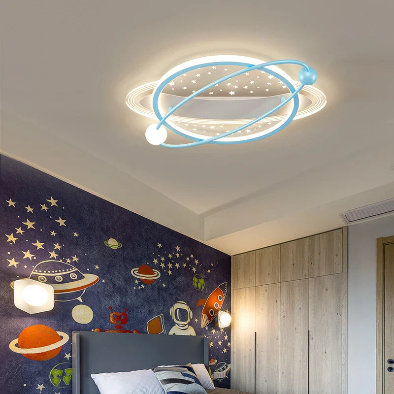 Afralia™ Star Circle LED Chandelier for Bedroom Living Room Dining Study Lighting