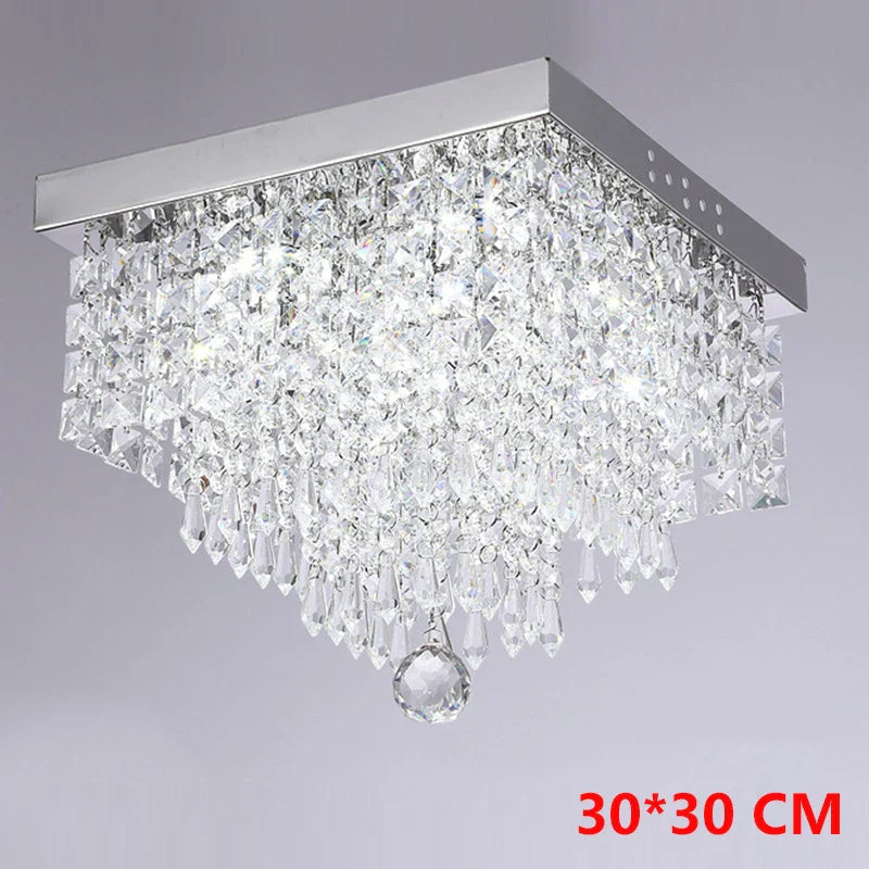 Afralia™ Crystal Chandelier Ceiling Lamp - Entrance Kitchen Chandeliers Fixtures Home Decor