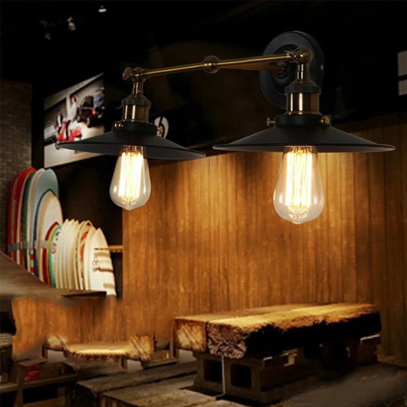 Afralia™ Vintage E27 Wall Lamp for Home Decor & Bar, LED Loft Lighting