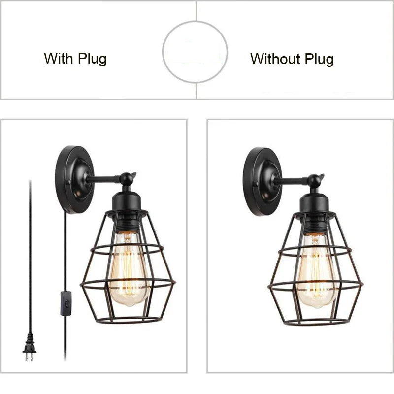 Afralia™ Vintage Industrial Wall Lamp for Indoor Lighting at Home