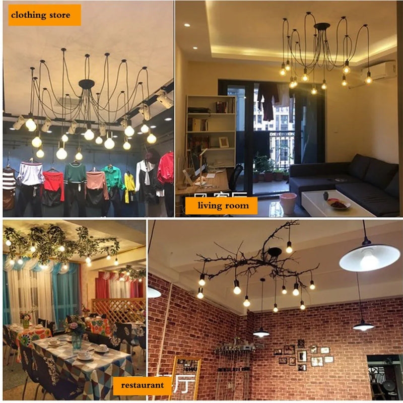 Afralia™ Vintage Industrial Spider Chandelier Ceiling Pendant Light - DIY Art Suspension Decor