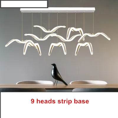 Afralia™ Seagull LED Pendant Light Modern Ceiling Lamp Nordic Chandelier Lumina