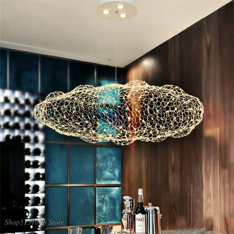 Afralia™ Cloud Pendant Light: Modern Nordic starry Cloud LED Lamp for Bedroom and Dining Room