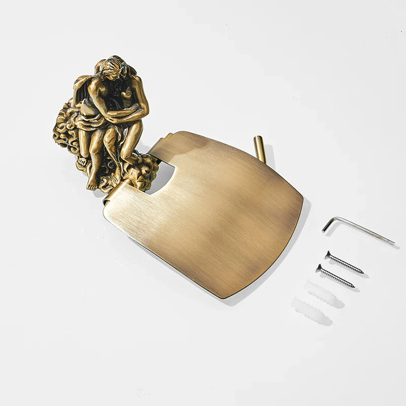 Afralia™ Bronze Toilet Paper Holder Classic Design Rustproof MB-0819B