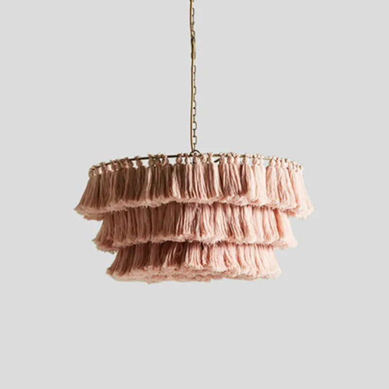 Afralia™ Bohemian Chandelier Tassel Light Chain Pendant LED Suspension Light