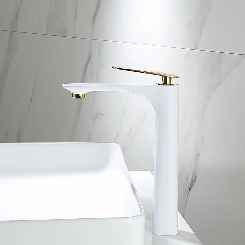 Afralia™ Black & Gold Basin Faucet | Bathroom Sink Tap Hot Cold Mixer Tap