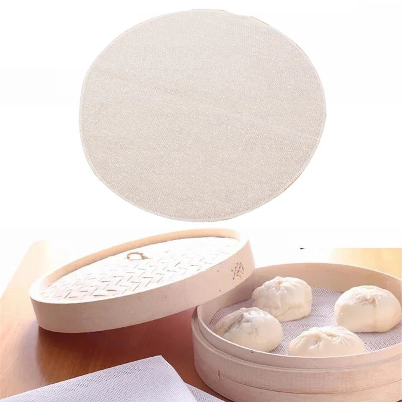 Afralia™ Round Steamer Cloth Set - 5PCS for Stuffed Buns, Steamed Bread | Practical Steamer Accessories
